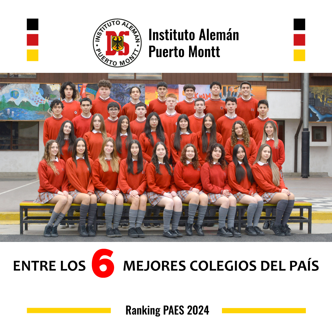 Instituto Alemán de Puerto Montt se posiciona 6to a nivel nacional en ranking PAES 2024