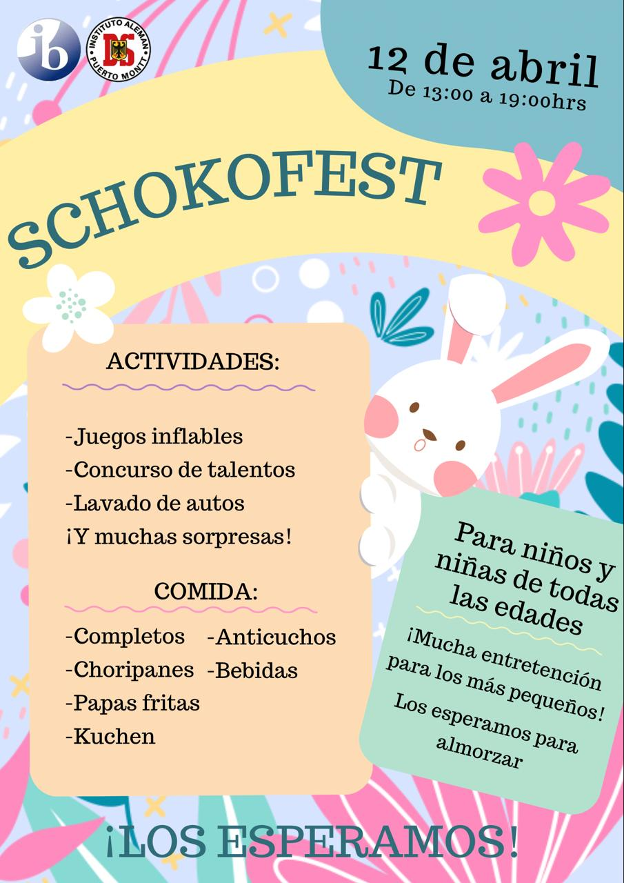 Los invitamos a la Schokofest este sábado 12 de abril 2025: Organiza segundos medios.