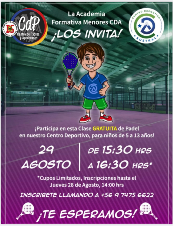 Academia formativa de menores Padel